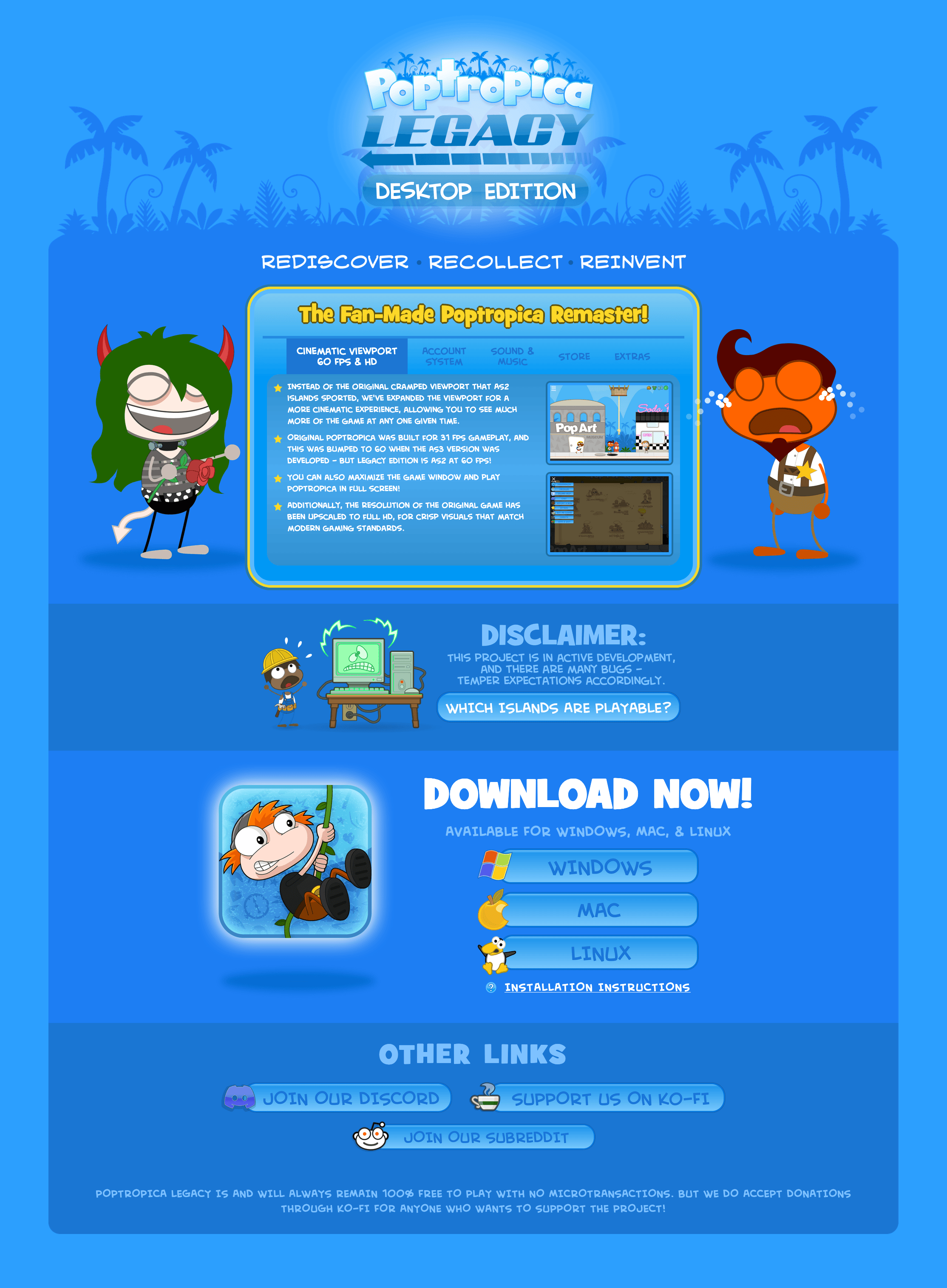 Legacy Desktop Edition Website